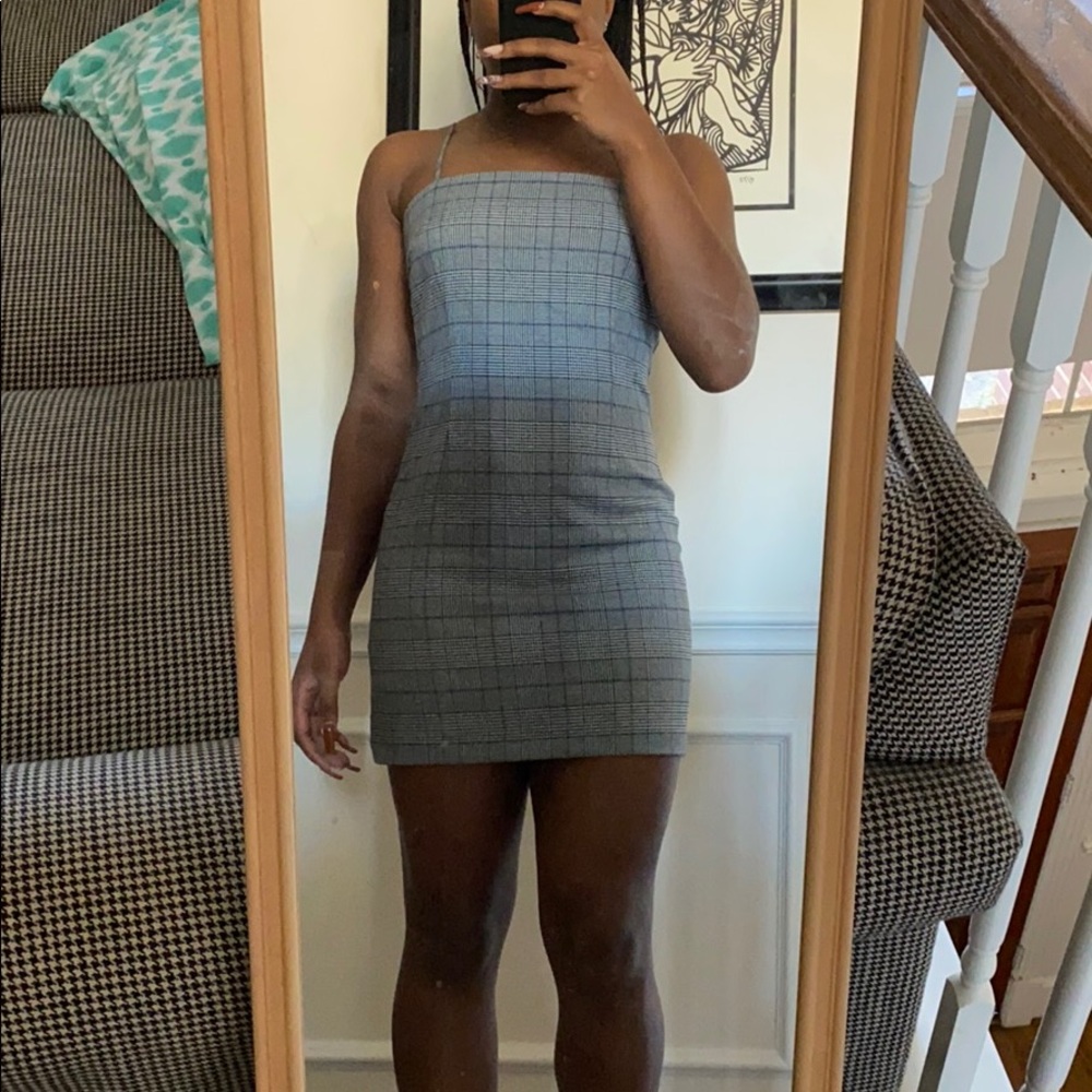Plaid print dress